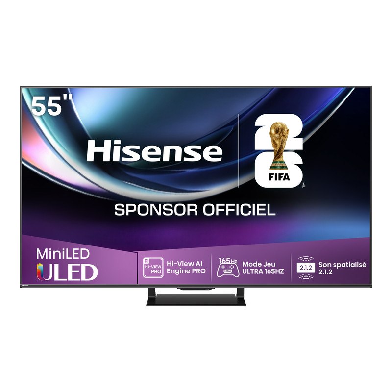 Tv Miniled 55'' Hisense 55u7q Pro 165hz Bon état -  reconditionné disponible sur Electro Depot